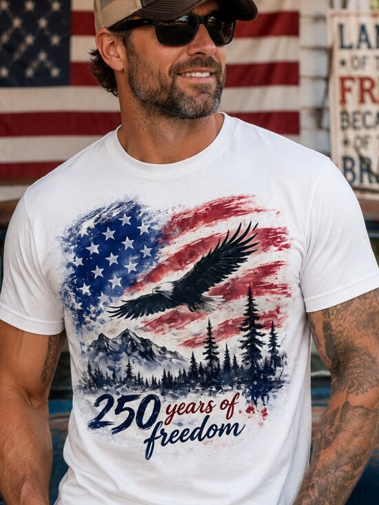 Other - USA 250 years of Freedom NEW white short sleeve shirt